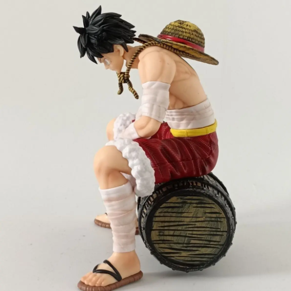 Monkey D. Luffy on Barrel Figure One Piece with 3 Faces