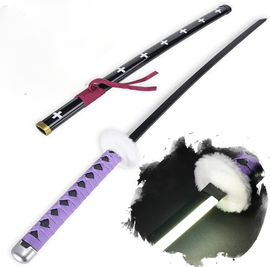 Trafalgar Law's Kikoku Katana Replica with LED Light - One Piece Cosplay Sword