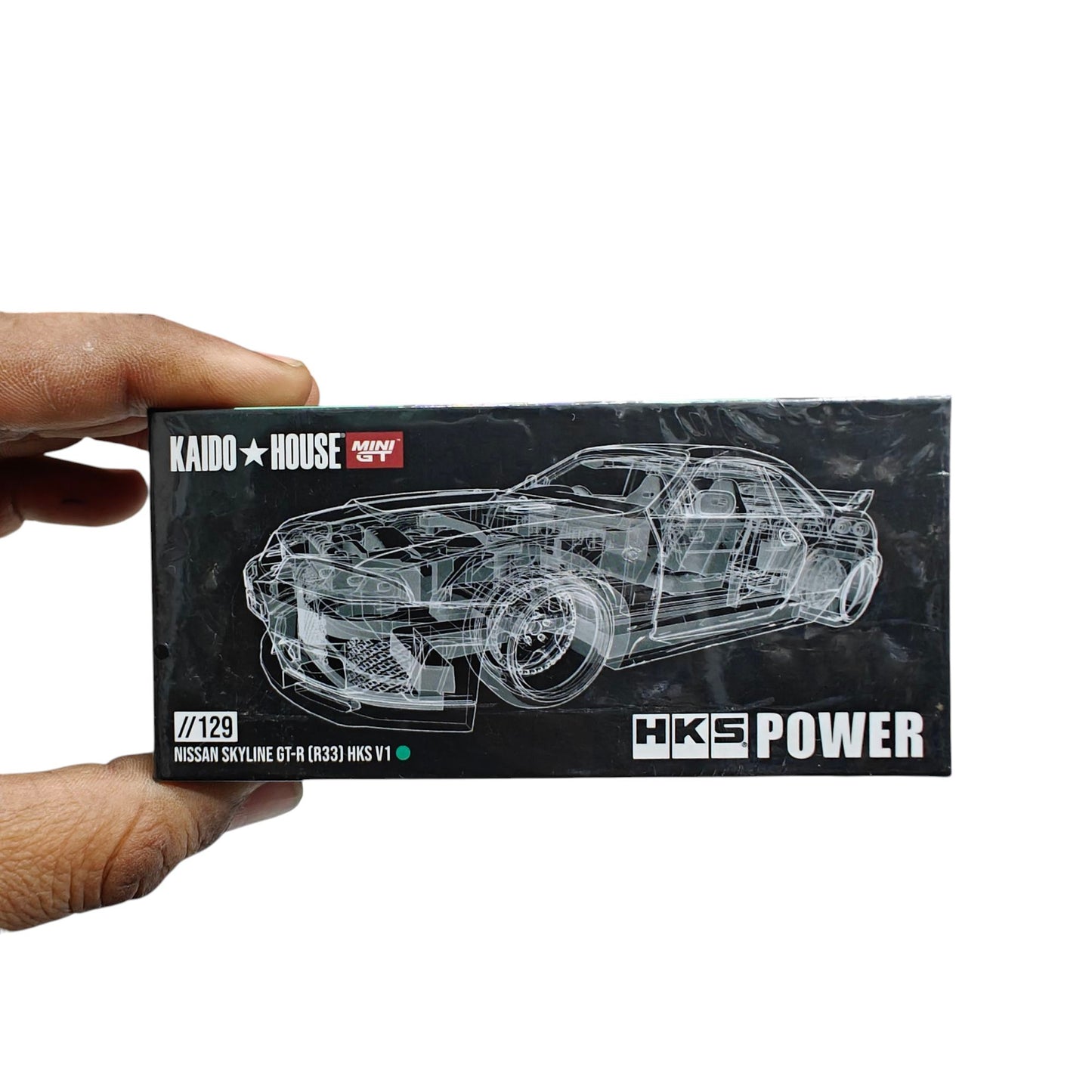 Kaido House Mini GT //129 Nissan Skyline GT-R (R33) HKS V1 1/64 Diecast Model