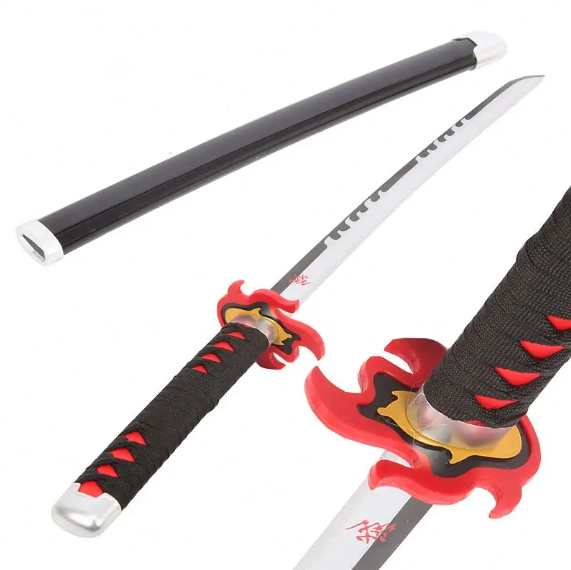 Kyojuro Rengoku Demon Slayer Anime Wooden Katana