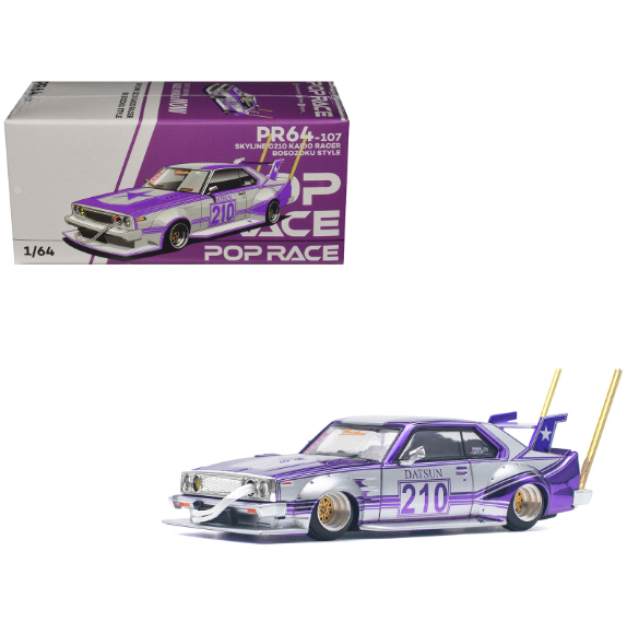 POP RACE PR64-107 Skyline D210 Kaido Racer (Bosozoku Style) 1/64 Diecast Model