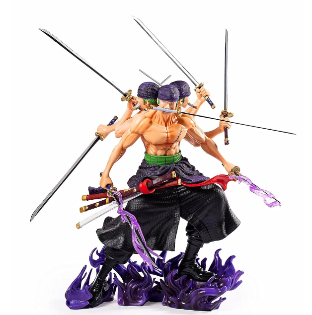 One Piece Zoro 3 Face Asura Version 9 Swords 30 cm Figure