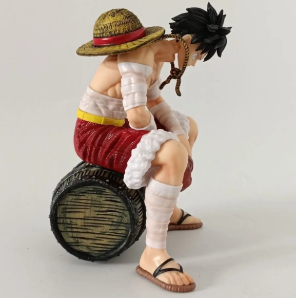 Monkey D. Luffy on Barrel Figure  One Piece with 3 Faces