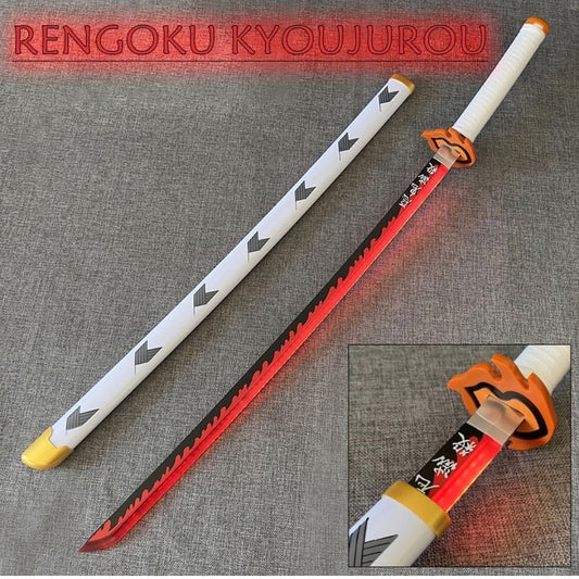 Rengoku Kyoujurou LED Light-Up Nichirin Sword - Demon Slayer Replica