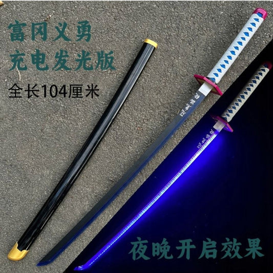 Giyuu Tomioka LED Light-Up Nichirin Sword - Rechargeable Demon Slayer Replica