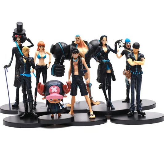 One Piece Straw Hat Crew Gold Theatrical Version Black Suit Set