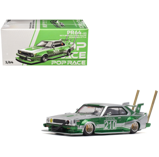 XCARTOYS S9-05 Datsun 210 "Pop Race" Bosozoku Style 1/64 Diecast Model