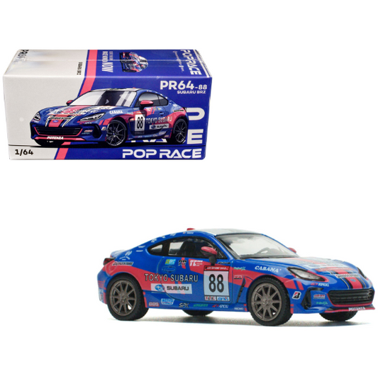 POP RACE PR64-89 Subaru BRZ Race Car 1/64 Diecast Model