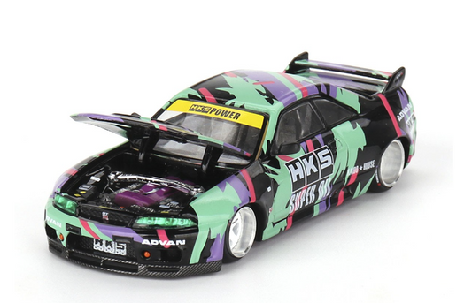 Kaido House Mini GT //129 Nissan Skyline GT-R (R33) HKS V1 1/64 Diecast Model