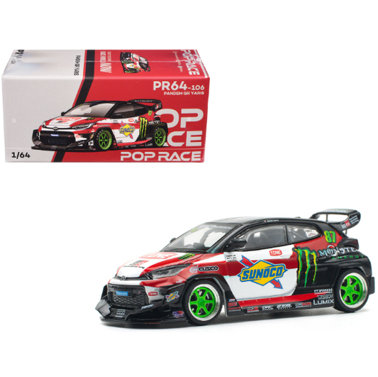 POP RACE PR64-106 Toyota GR Yaris Pandem Race Livery 1/64 Diecast Model