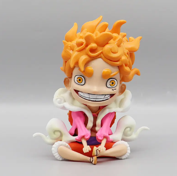 One Piece Monkey D. Luffy Gear 5 Chibi Figure Set (2 Pcs)