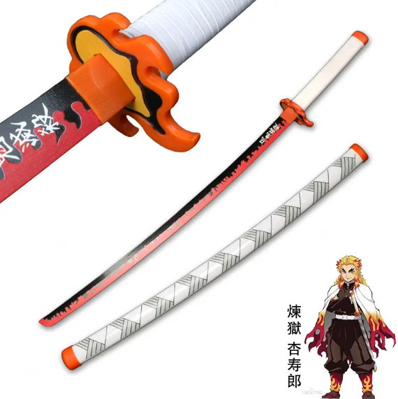 Kyojuro Rengoku's Nichirin Flame Hashira Katana - Demon Slayer