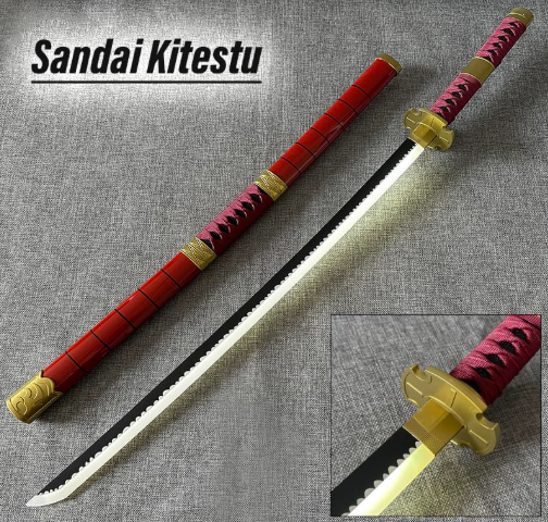 Zoro's Sandai Kitetsu LED Light-Up Katana - One Piece Replica Sword