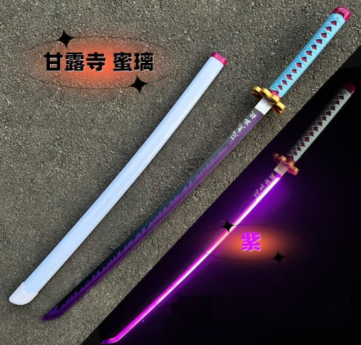 Mitsuri Kanroji LED Light-Up Nichirin Sword - Rechargeable Demon Slayer Replica